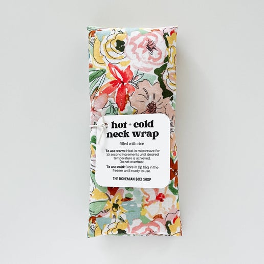 Hot & Cold Therapy Neck Wrap - Packed Watercolor Floral